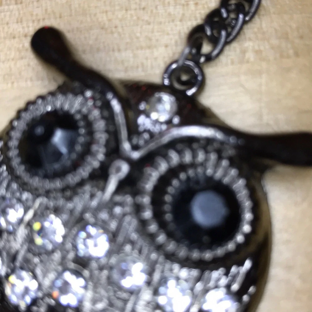 New crystal cz owl keychain great for teachers